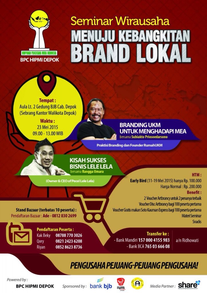 Info lengkap Seminar Wirausaha Menuju Kebangkitan Brand Lokal