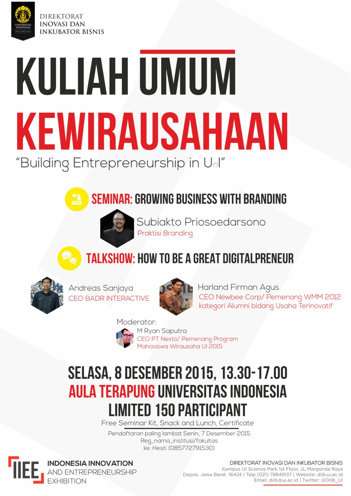 Kuliah Umum Kewirausahaan Universitas Indonesia